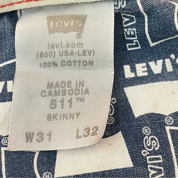 Levi's The Original Jeans Skinny 511 Size 31 X 32 Denim Cotton - Picture 10 of 10